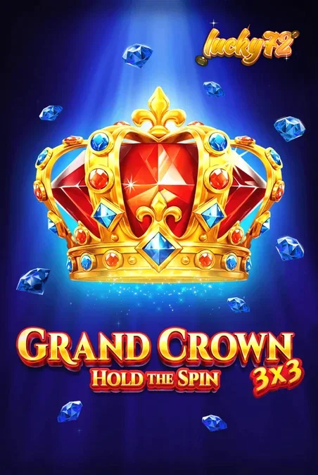 Tampilan visual slot 3x3 Grand Crown dengan simbol buah dan mahkota emas